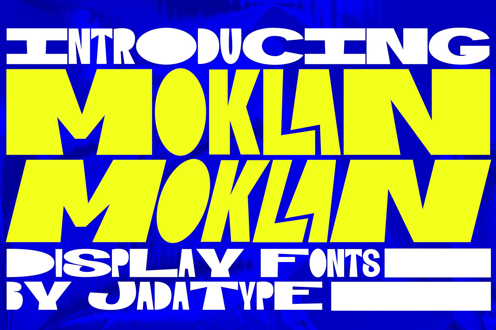 Ejemplo de fuente Moklan Italic